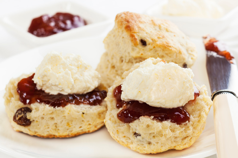 Image of a Cornish Cream Tea three scones