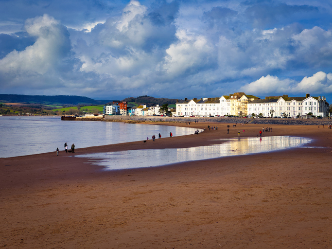 A photograph of Exmouth beach