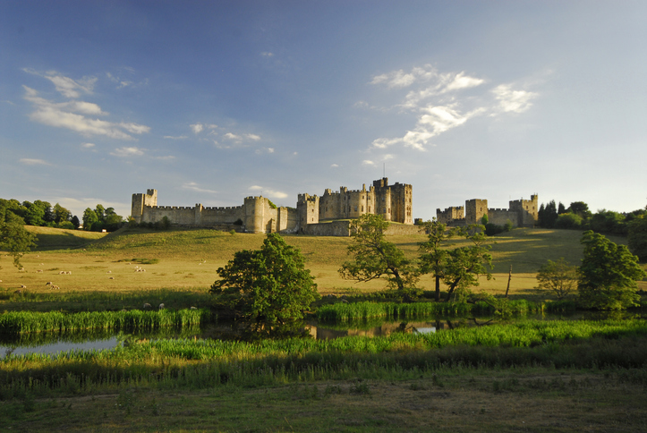 Alnwick Castle, England's second largest inhabited castle. Home of the Percy's, Earls, Dukes of Northumberland since 1309.