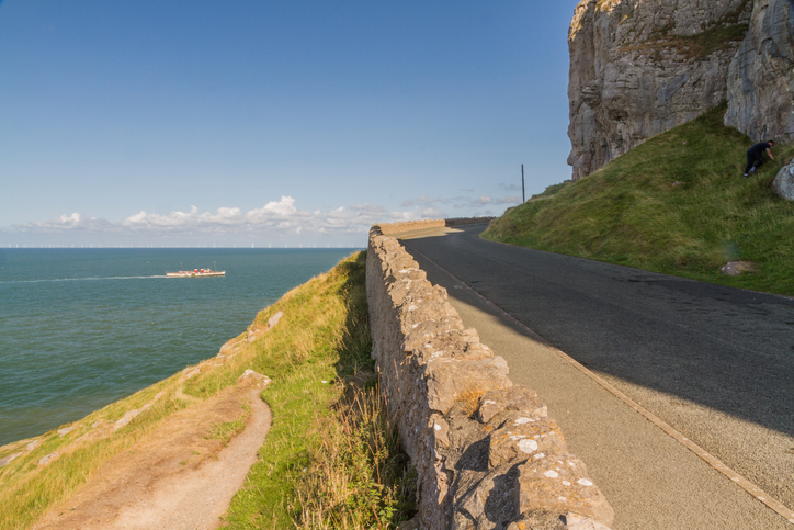 Coastal caravan breaks in Wales. Scenic drive on Great Orme Head, llandudno, Wales