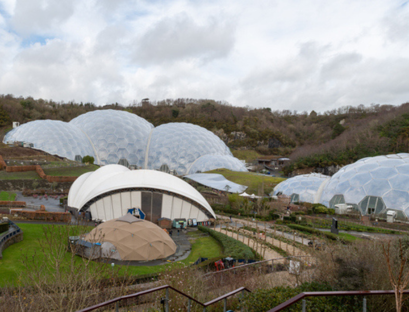 Saint Austell.Cornwall.United Kingdom.February 18th 2020.View of The Eden Project in Cornwall