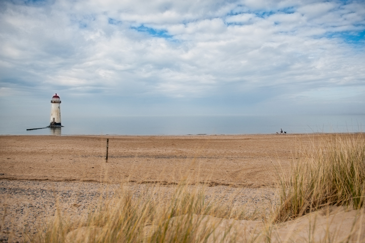 Disused lighthouse on Talacre Beach, just outside Prestatyn in North Wales. The lighthouse dates back to 1776 and was decommissioned from use in 1884.