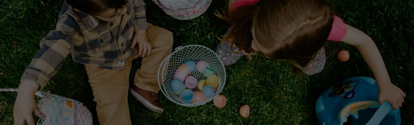 Children on an Easter Egg Hunt.