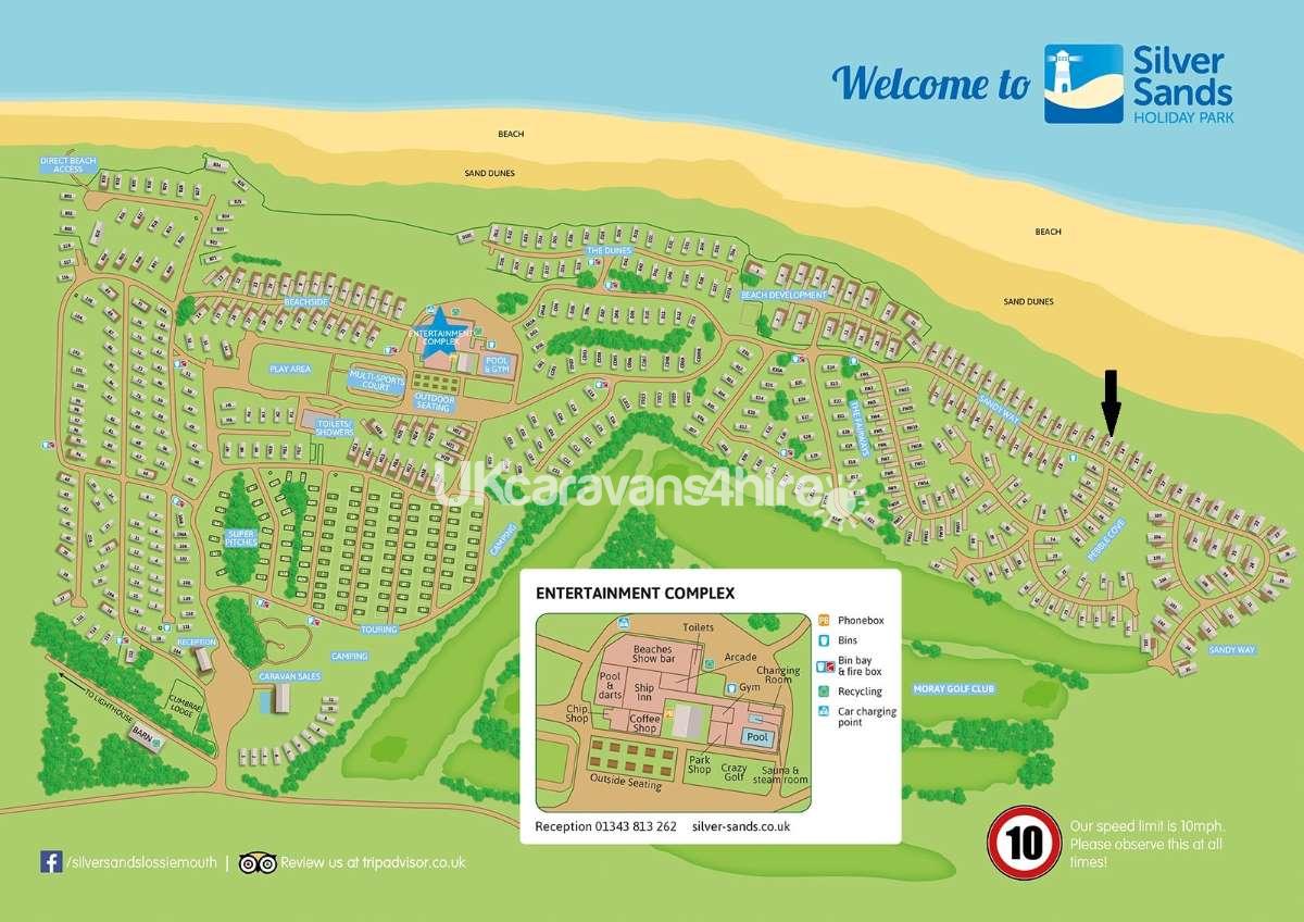 A 2 Bedroom Caravan for Rent at Silver Sands Holiday Park, Lossiemouth