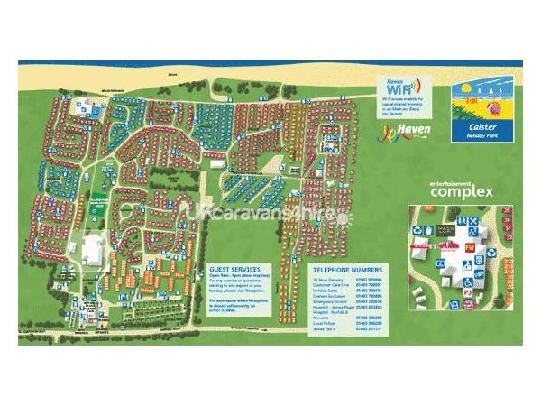 Haven Caister Holiday Park Map