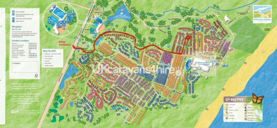 Primrose Valley Caravan Park Map